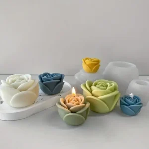 Molde silicona flor rosa trompeta para velas aromaterapia jabones resina 8cm Colombia